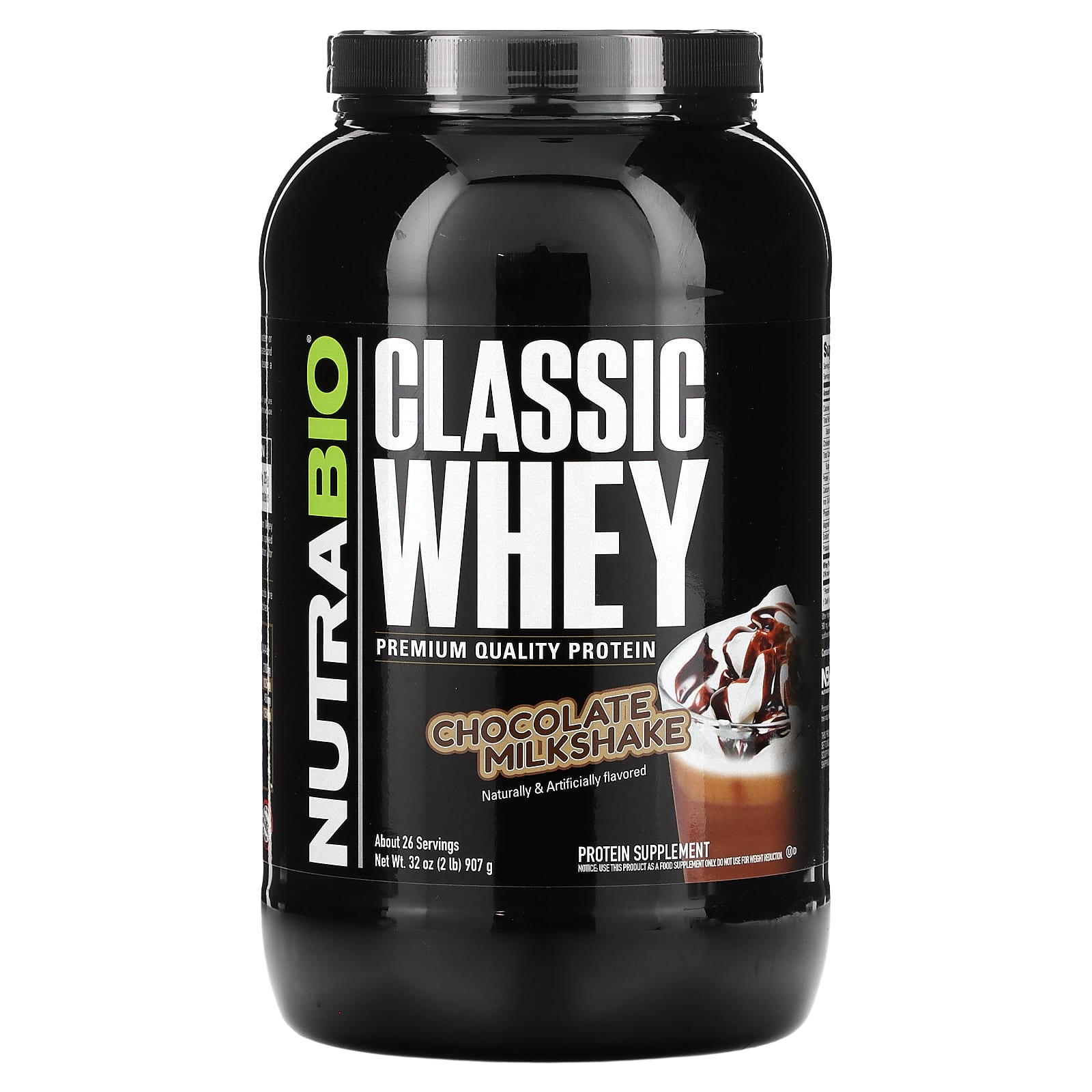 

NutraBio, Classic Yuchang Protein, Chocolate Milkshake, 2 lbs (907 g)