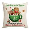 Christmas Atmosphere Illustration Digital Printing Set Home Decoration Sofa Cushion Gingerbread Man Fairy Tale Warmth