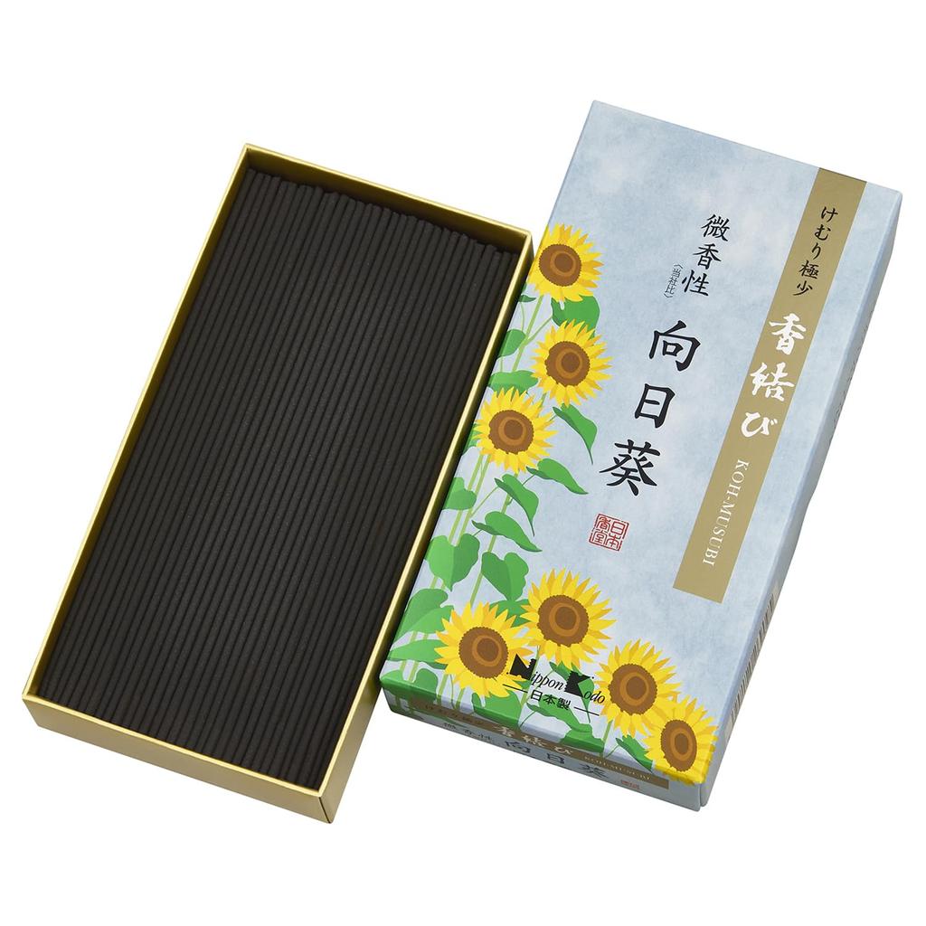 Nippon Kodo Incense Slightly Sunflower 110g Knot, Scented, Roses,