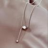 S925 Sterling Silver Round Bead Pendant Necklace - 2026 Women's Stylish Clavicle Chain