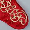 New Hot Stamping Velvet Reindeer Christmas Stocking Pendant Ornament, Large Size