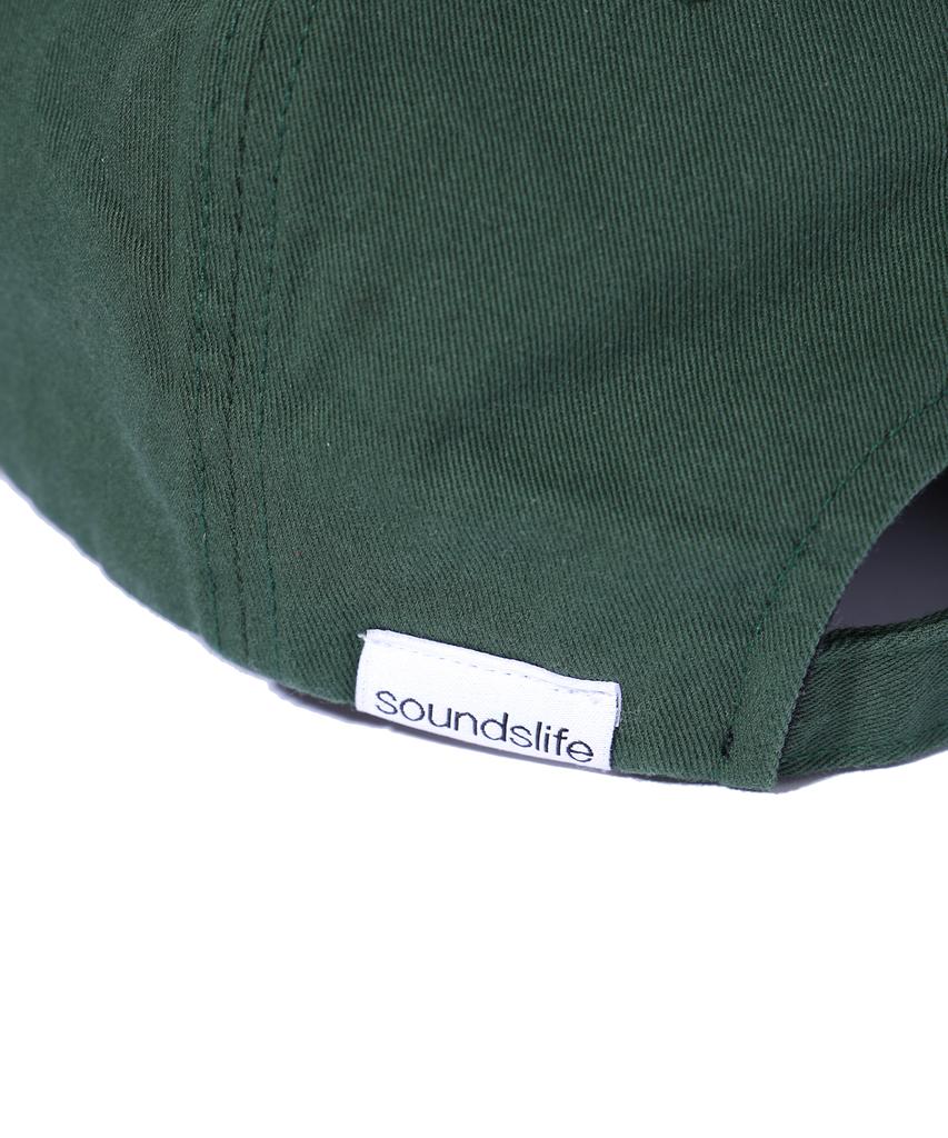 SOUNDSLIFE Vintage Lettering Washing Ball Cap Green