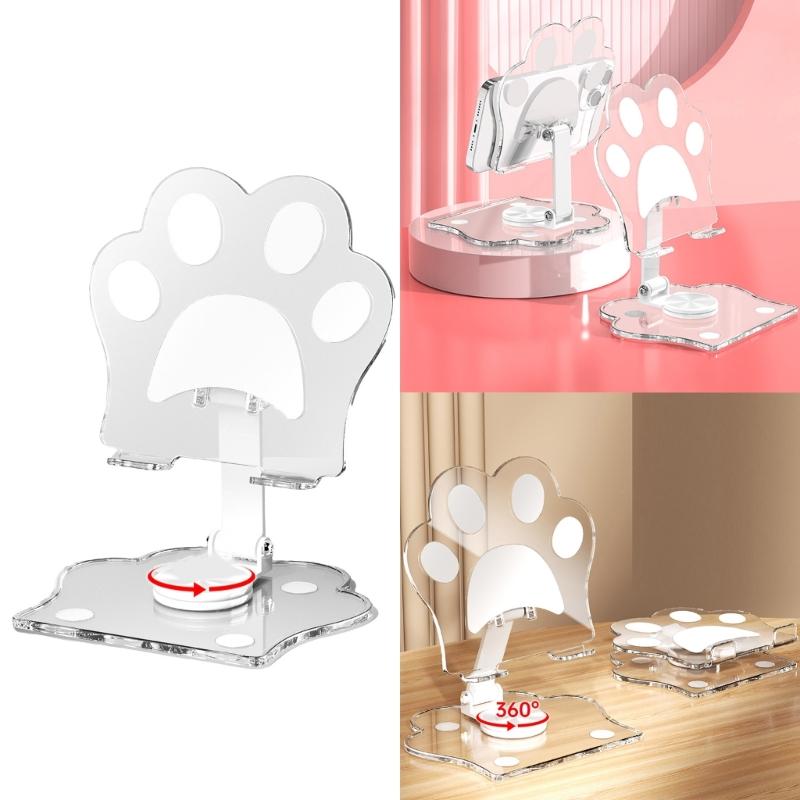 Strong Clear Phone Holder with Not  Slip  Pad Acrylic Desktop Mobile Phone Stand for Tablets Up To 12.9 Inches