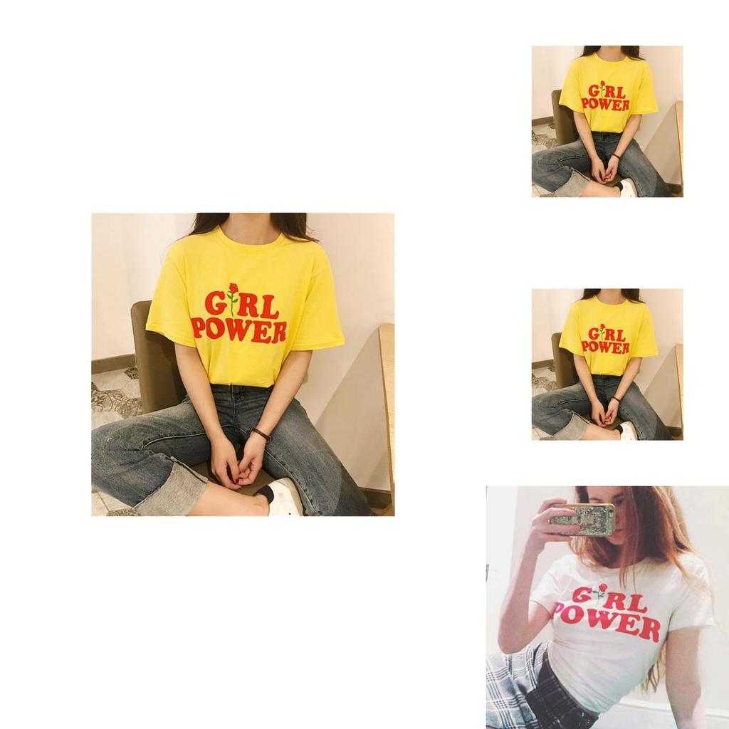 Premium Quality Casual T-shirt Featuring Girl Power Message For Confident Femmes