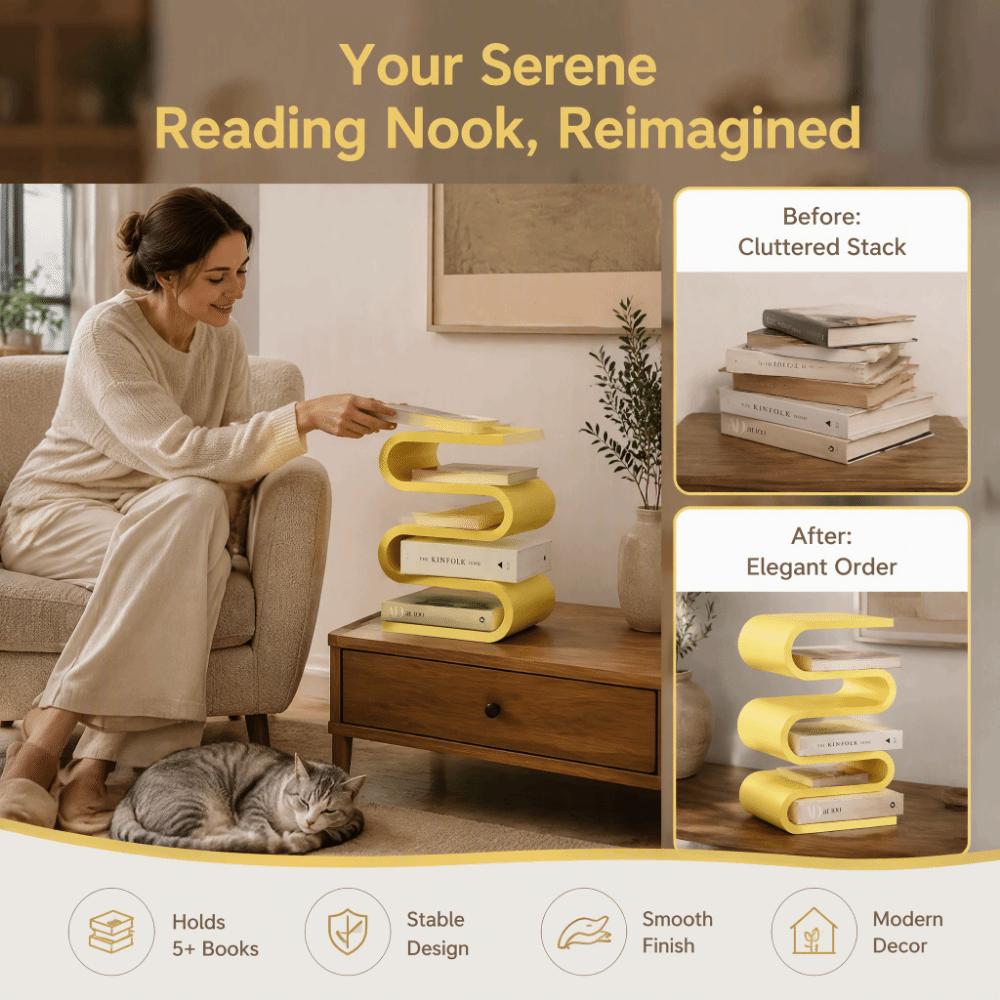 Home Decor 1D Printed Vertical Book Holder Multi-layer Creative Desktop Book Organizer Modern Nordic Book Shelf Living Room