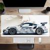 Large White Sports Car Design Mouse Pad Gaming Anti-Slip Rubber Base Extended Desk Mat for Gamer Office Use Computer Accessories
