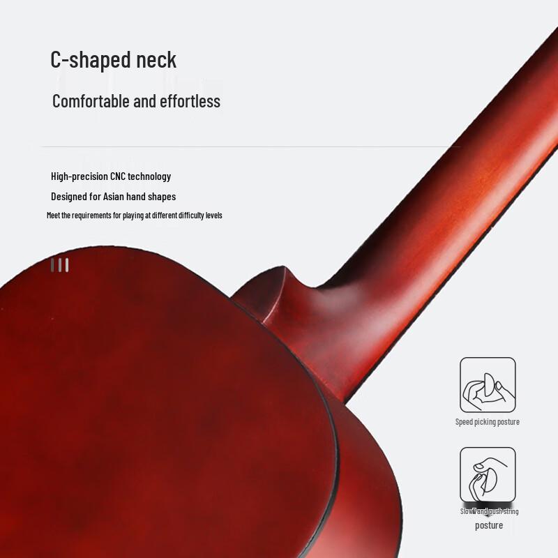 Akazienvogel 36-Zoll Anfänger Folk-Gitarre