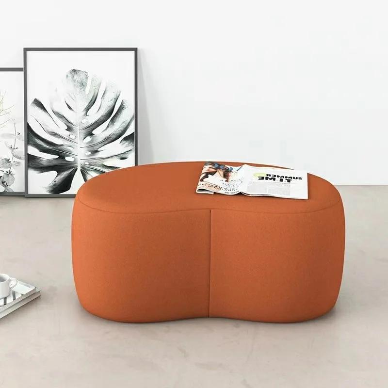 Ottoman Fashion Curved Seat Cushion Dressing Makeup Shoe Stool Pouf Soft Fleece Bench Adutls Baby Kids Gift Home Decor Furniture