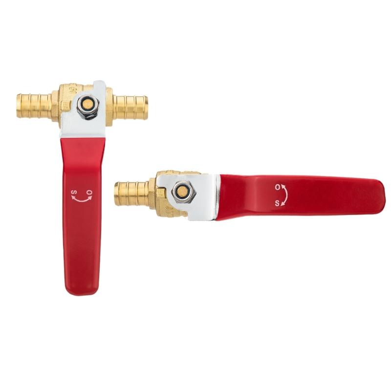 Hose Barb Shut off Ball Valves Leakproof Fitting Universals PEX B Pipe Valves Flows Control For Home Industrial Use