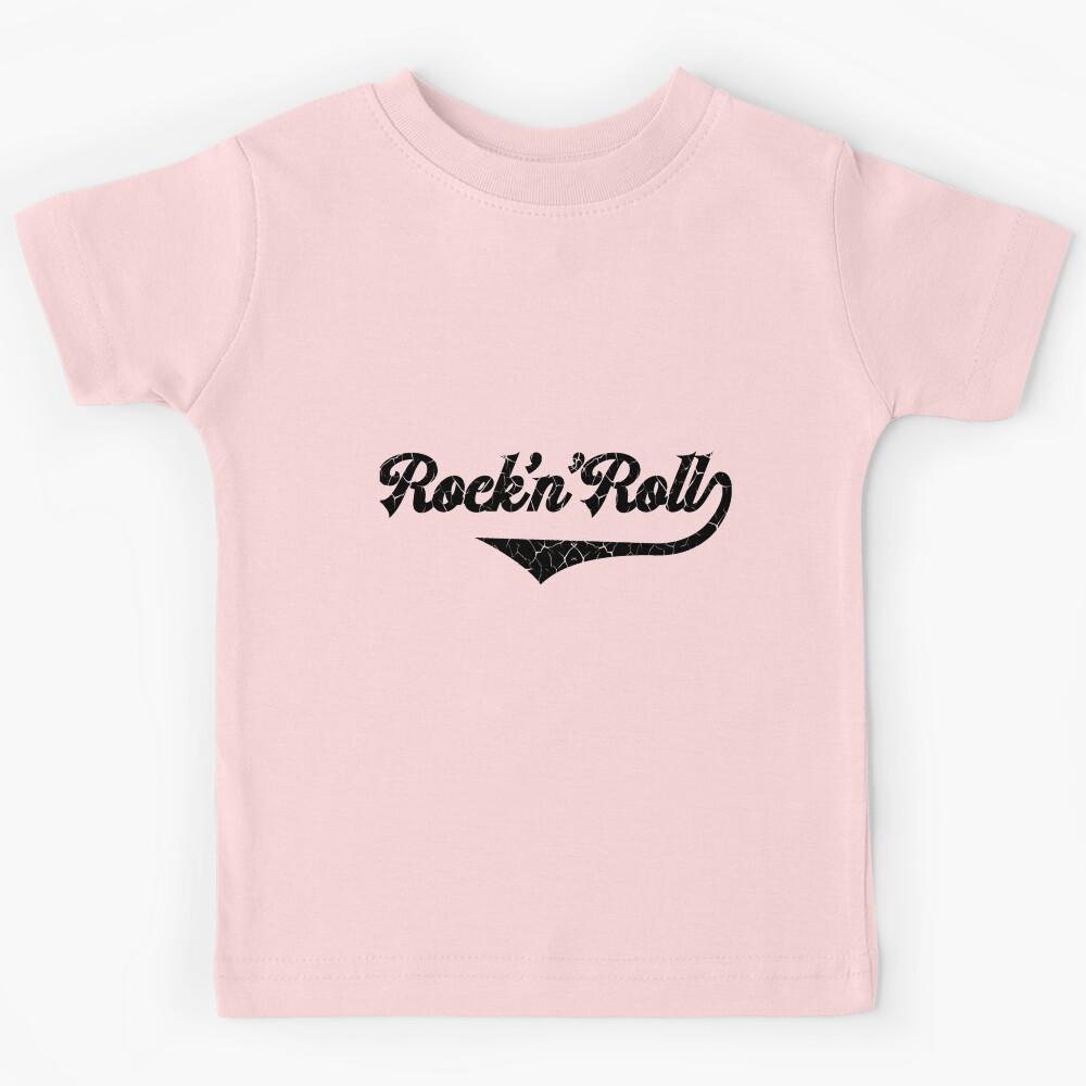Vintage Rock And Roll Music Design Kids T-Shirt 160