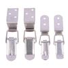 90 Degrees Duck-Mouth Buckle Hook Lock Stainless Steel Spring Loaded Draw Toggle Latch Clamp Clip Silver Hasp Latch Catch Clasp