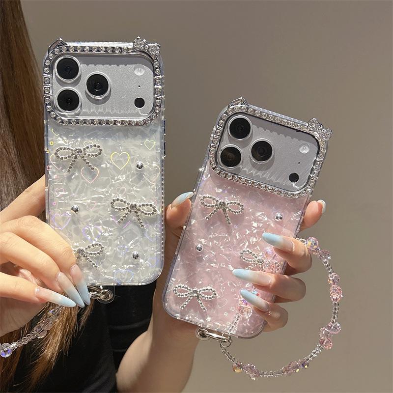 Rhinestone Butterfly Phone Case for iPhone 17 Pro Max - Compatible with iPhones 16/15/14/13, Light Luxury Design