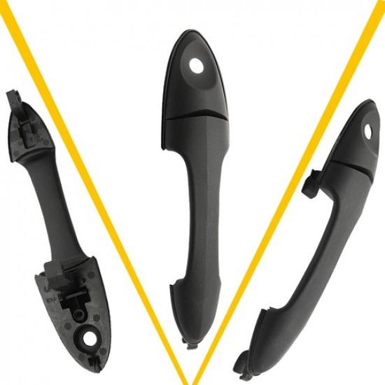 2X Door Exterior Handle Front 2000-2007 For Ford Driver Side Focus 4-Door Sedan