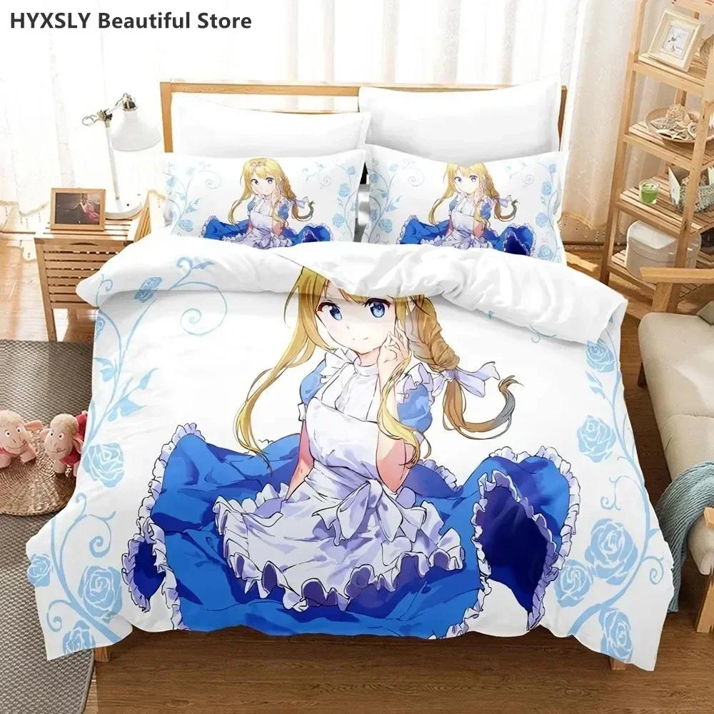 Fashion Sword Art Online Bedding Set 3D  Polyester Quilt Cover Pillowcases Queen King For Kids Gift  Duvet Cover Sets