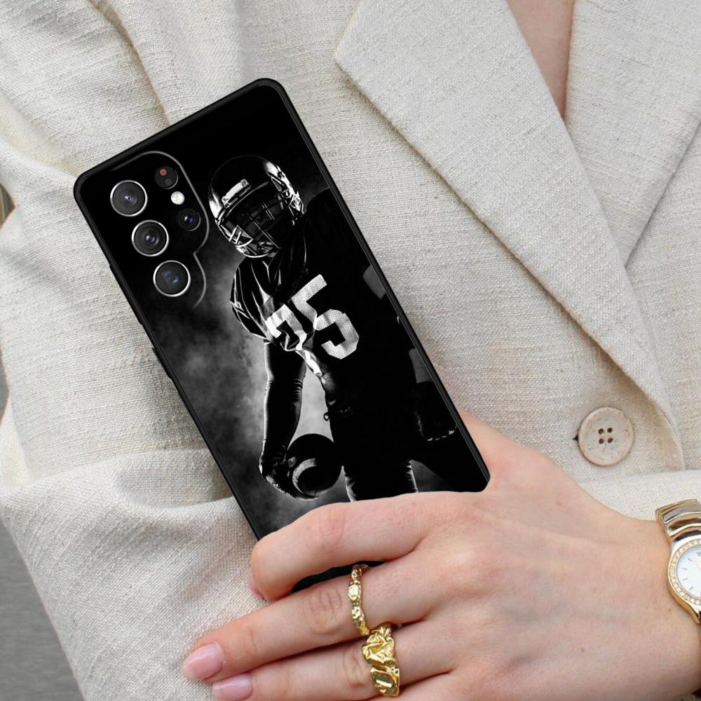 American Football Player Sport Cell Phone Case for Samsung Galaxy S26 Ultra S25 S24 S23 S22 S21 S20 Note10 Cover