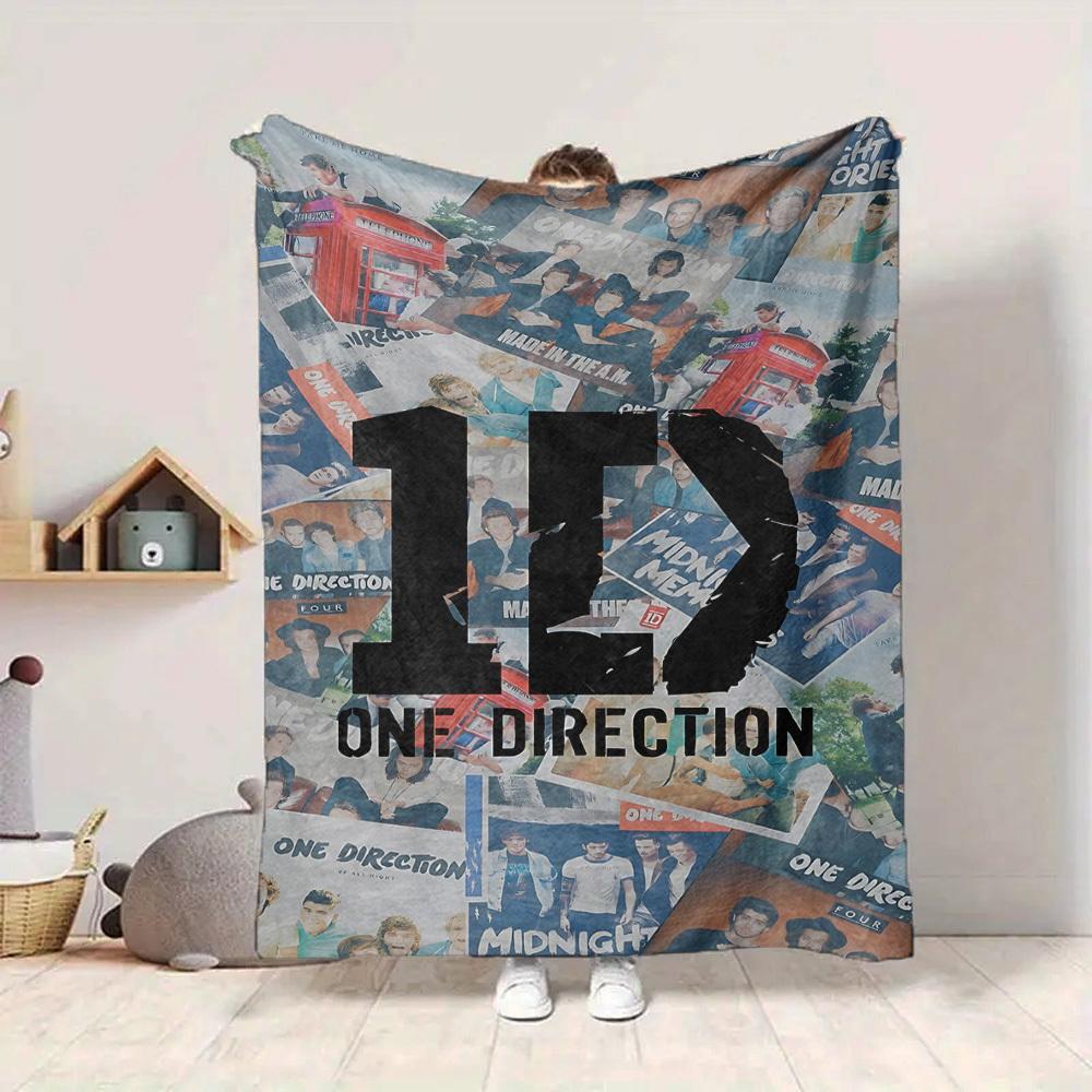 1 manta de franela de One Direction, suave y amigable con la piel, con impresión digital, varios tamaños disponibles para familia, amigos, cumpleaños
