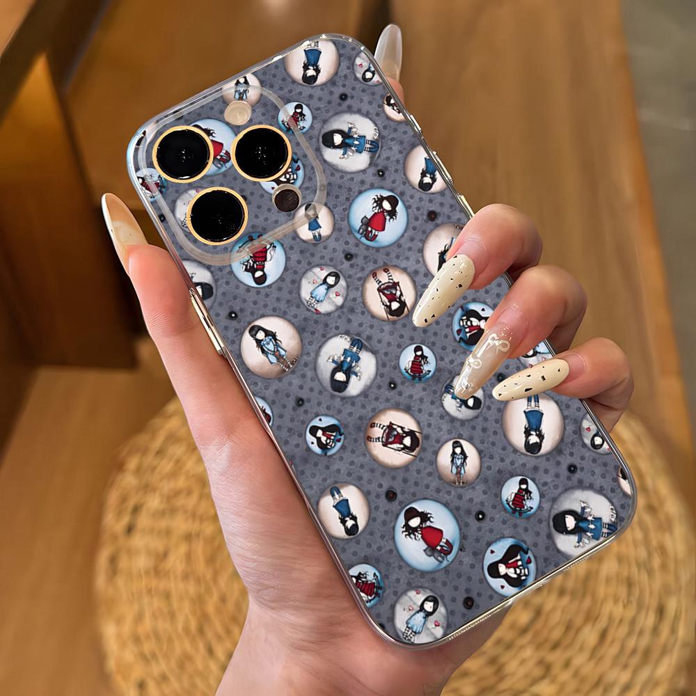 

Japan SantoroS GorjussS Phone Case For IPhone 17 16 Pro Max 15 14 13 11 12 Mini Xs X Xr 7 8 Plus Se Transparent Cover iPhone 14
