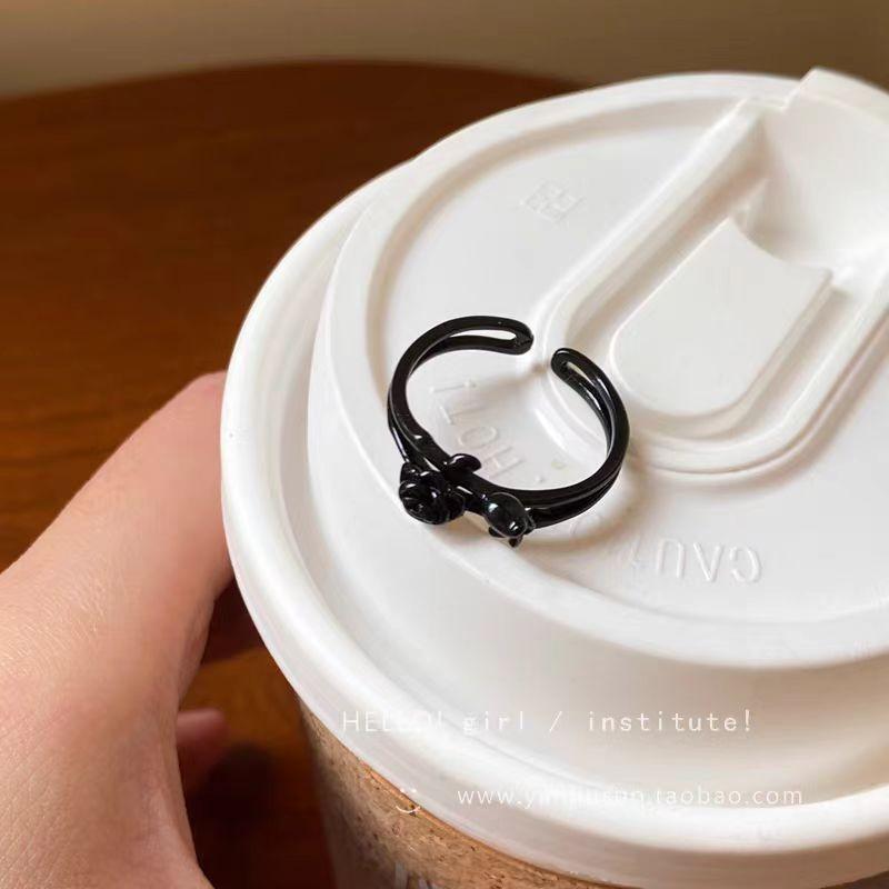 Ma Jin Caixin Retro Red Ring Collection Light Luxury Fashion Versatile Daily Stacking Open Ring