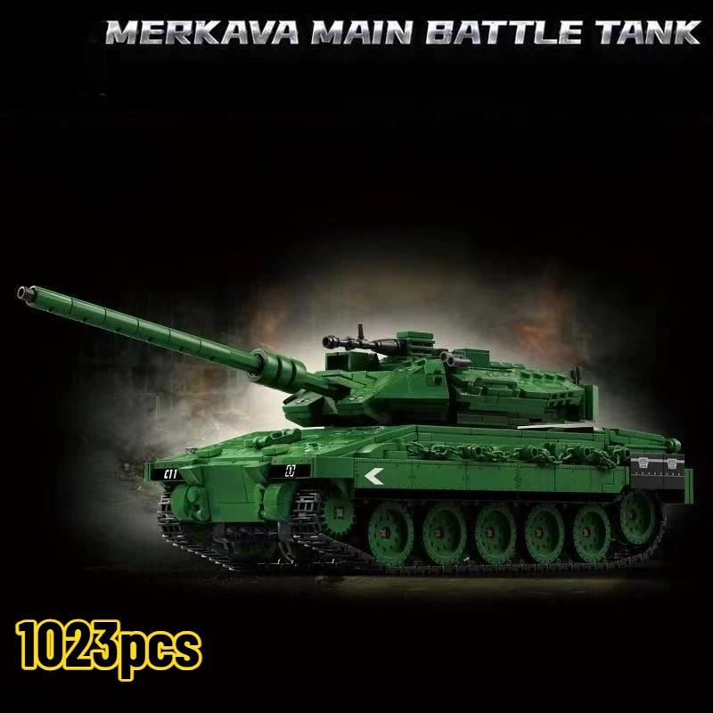 Military WW2 Tiger I Heavy Tank Building Blocks KV-2 Panther Tanks Army Weapons Soldiers Bricks Kids Toys Boys Birthday Gift