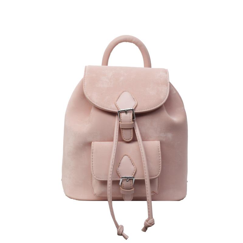 Fashion bag women's new simple retro college style backpack casual texture portable small backpack