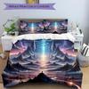 3pcs bedding set Mystical Landscape Includes 1 Comforter + 2 Pillowcases, Without Pillow Inserts, Soft Comfortable, Lightweight Breathable113