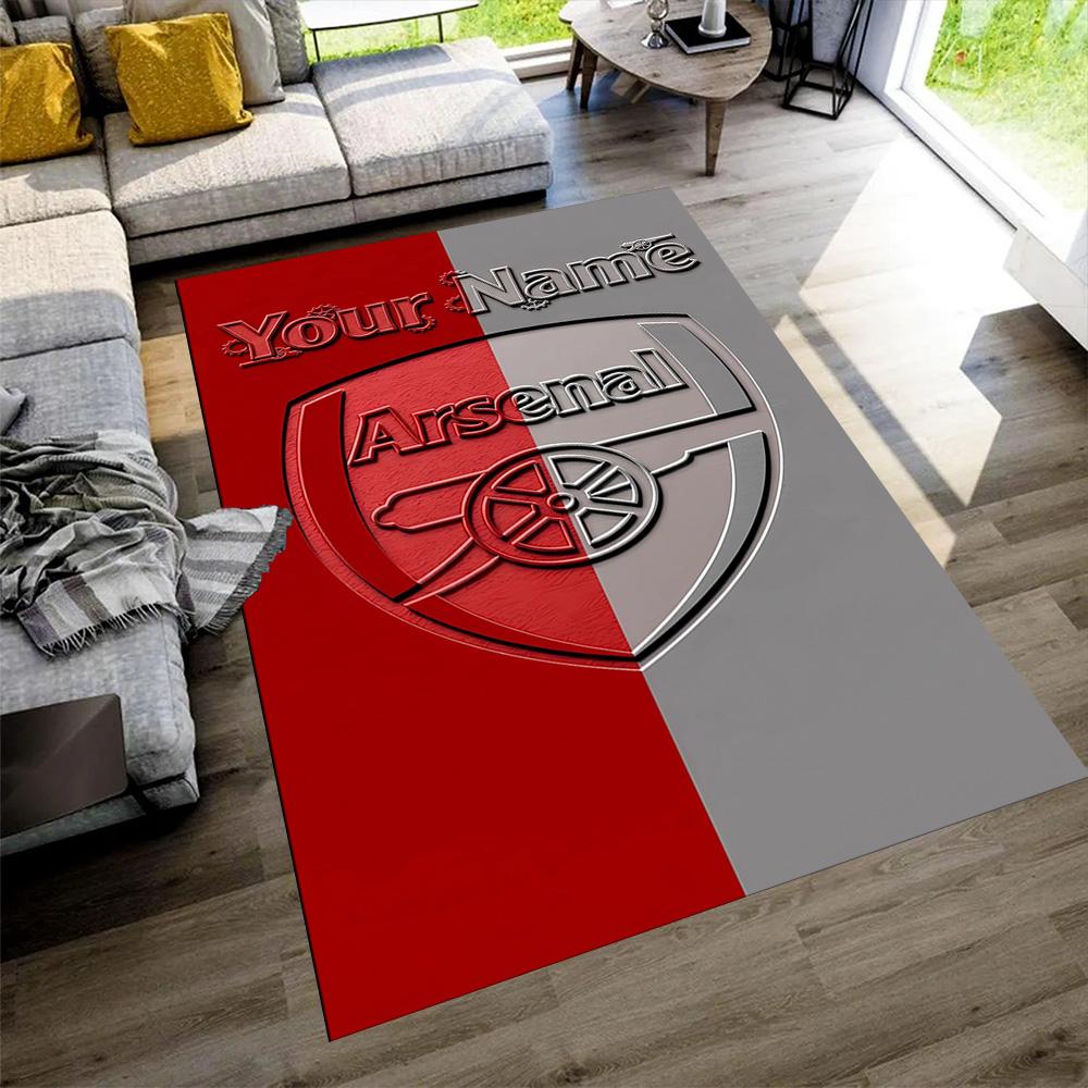 Arsenal F.c. Customize Text Area Rug Design for Balcony Living Rooms Study room Foyer Anti-slip Rug Office home decor