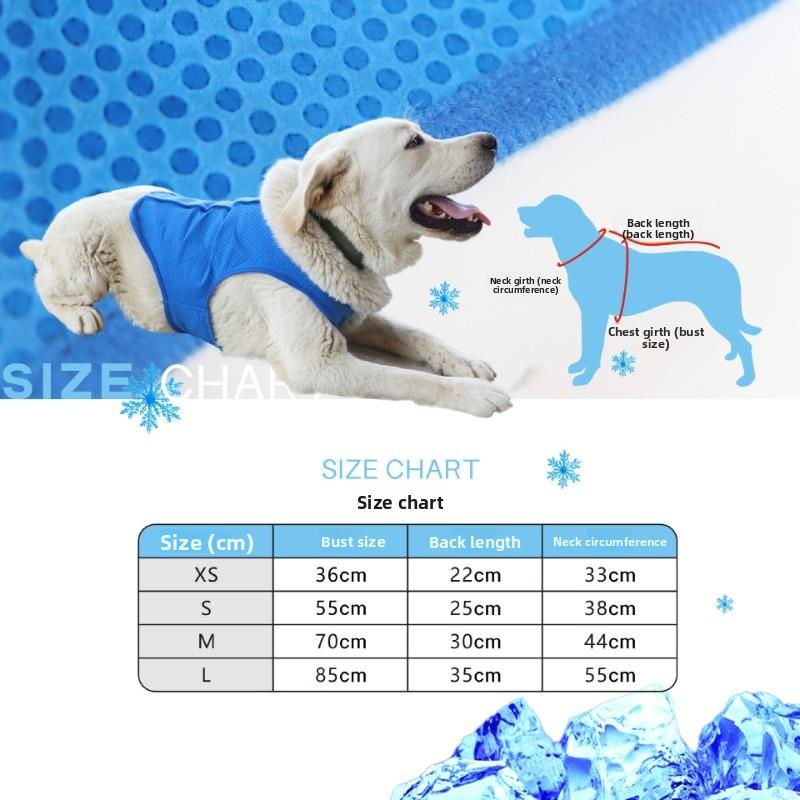 Summer Pet Dog Cooling Vest Heat Resistant Cool Dogs Clothes Breathable Sun-proof Clothing for Small Large Dogs Outdoor Walking