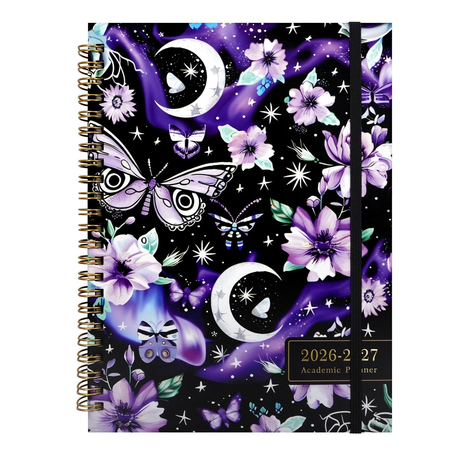 

2026-2027 English Schedule Planner, A5 Size, 70 Pages/ 140 Pages, Daily Planner/calendar/notebook One Size фіолетовий