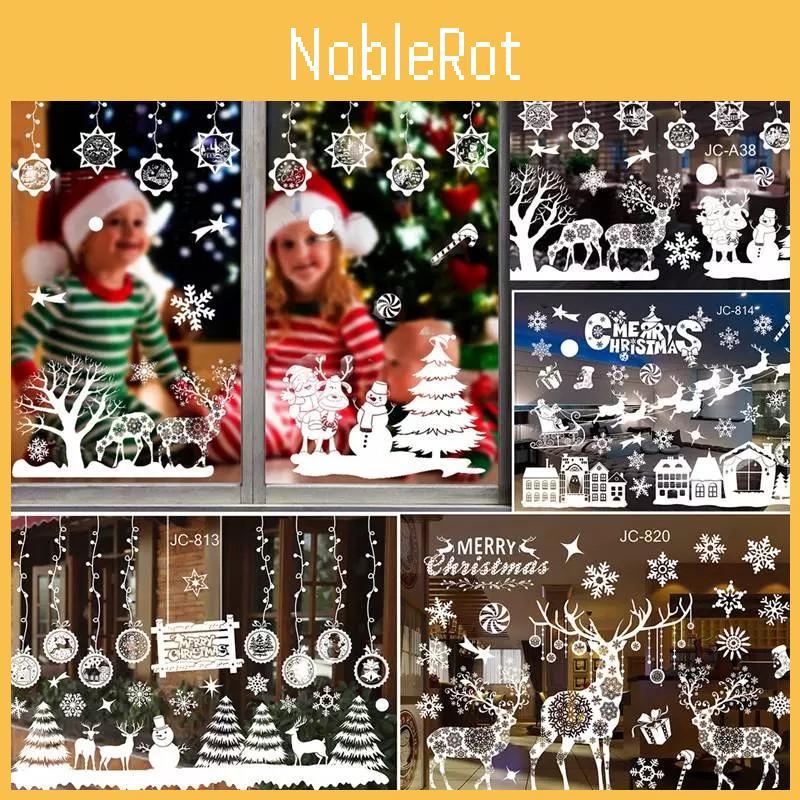 Merry Wall Christmas Stickers Window Glass Decals Home Room Xmas New Year Decor