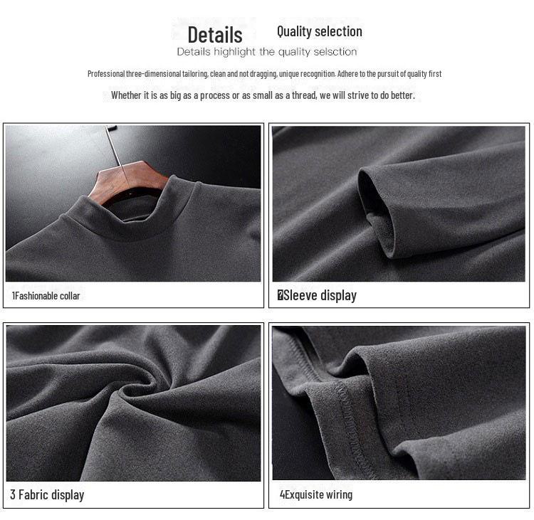 Herren German Velvet Rollkragen Langarm Bedrucktes Sweatshirt, Frühling/Herbst 2023 Stil