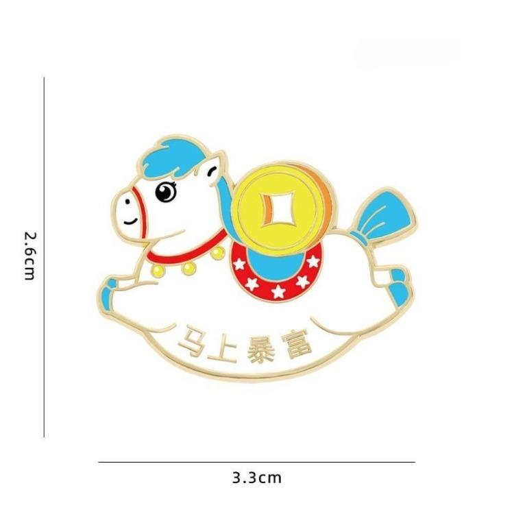 Cute Animal Zodiac Horse Badges  Small Gifts  Accessories  Clothing and Accessories for The Year of The Horse  Brooches and Gifts