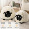 Cute Cat Bed Cave - Plush Sheep-Shaped Pet House for Indoor Dogs and Rabbits, Removable Cushion, Self-Warming, Small Nest with Hanging Toy