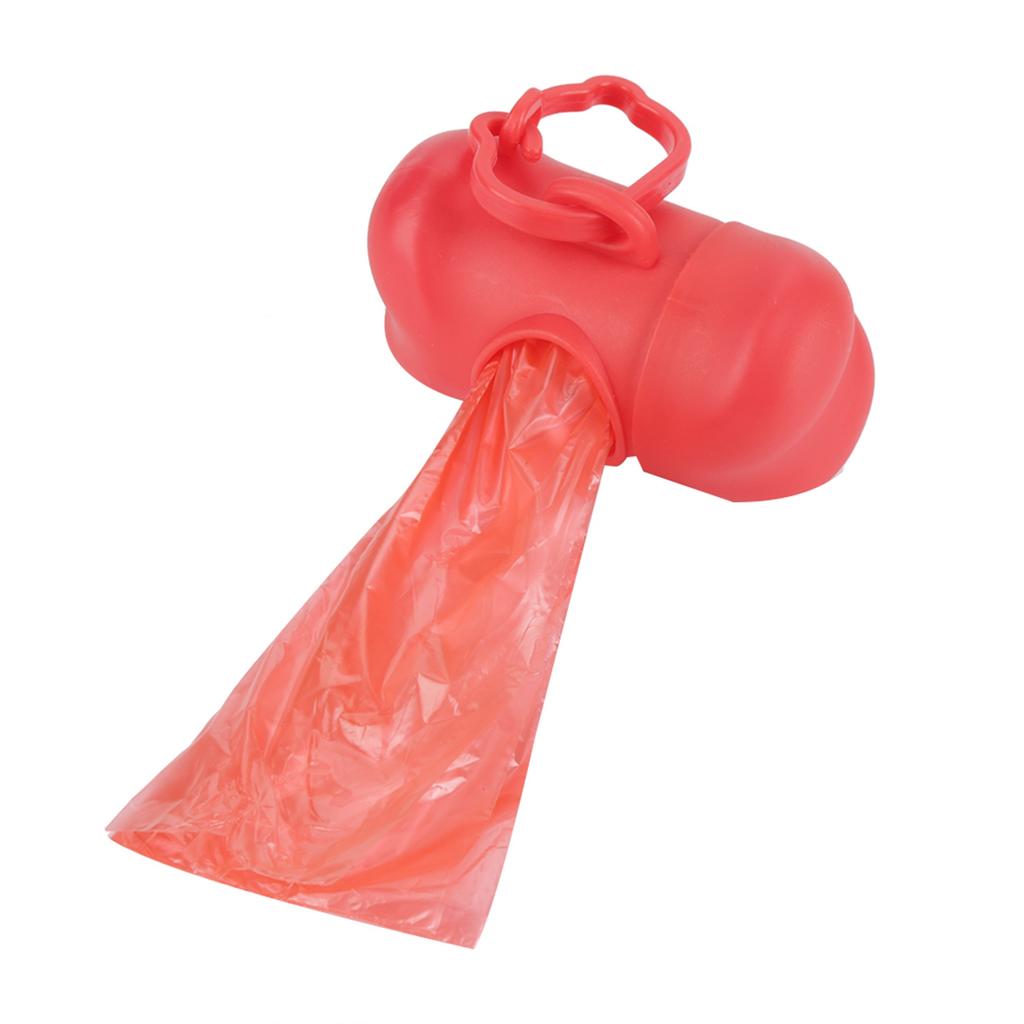 20 Rolls Pet Dog Plastic Clean Trash Waste Bags with Bone Shape Bag Dispenser Holder (Black)