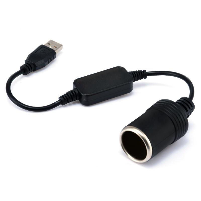 

1Pc 5V 2A To 12V 8W USB Cigarette Lighter Socket Adapter Male To Female Car Power Converter for Charging Accessories