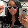 Special-Shaped Cat-Eye Fashion Sunglasses Niche Hip-Hop Trendy Sunglasses With Dimond For Women 2154