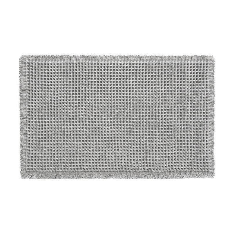Alfombrilla de Baño con Borlas de Gofre Japonés: Antideslizante, Adhesivo Termofusible, Felpudo Absorbente para Puerta