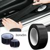Premium Car Door Sill Scuff Cover Sticker Carbon Fiber Strip 5M Length