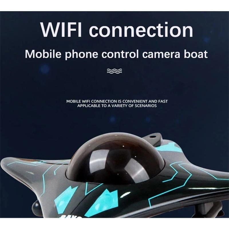 6-Kanal RC-Boot U-Boot mit Kamera Unterwasser-Fernsteuerung Wifi FPV Fernsteuerungsboote Funkfernsteuerungsspielzeug für Kinder Geschenke