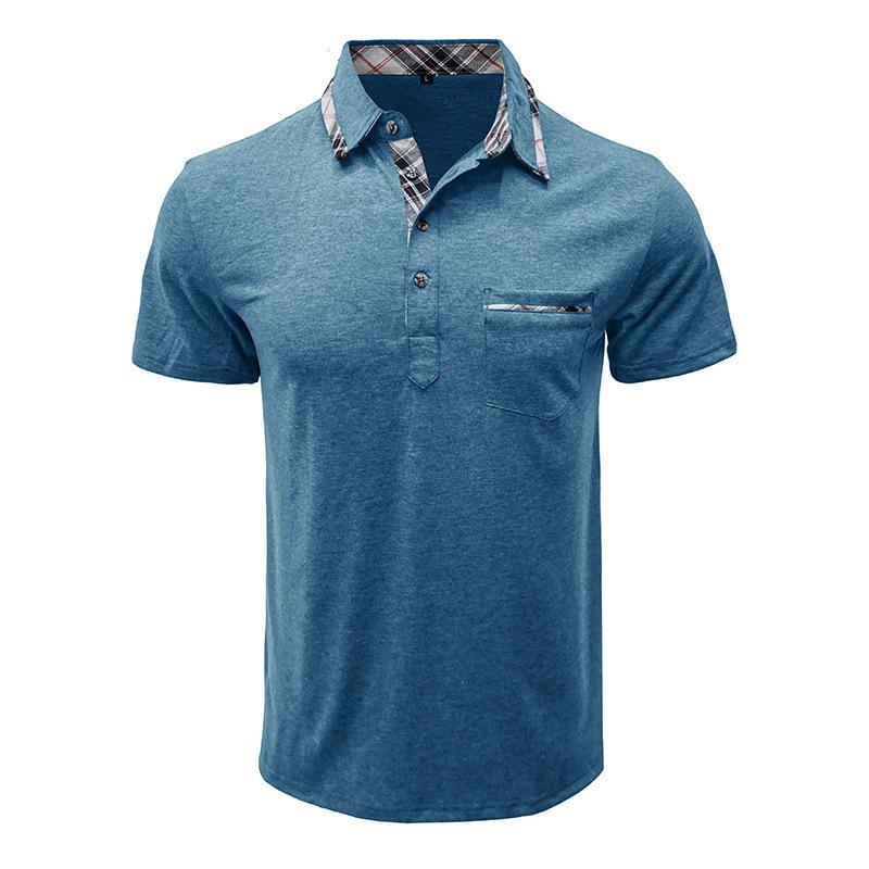 Summer Men's Short Sleeved Lapel T-shirt Top