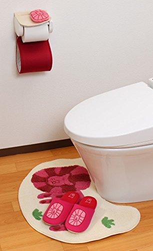 isso ecco Animal Toilet Mat, Paper Holder Cover, and Slippers Set (Lion)
