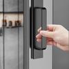 2 Maniglie Ovali Nere in Plastica per Porte | Push-Pull, Installazione Senza Foratura per Porte di Garage e Armadi