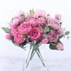 30cm 9 Head DIY Decor Vintage Wedding Rose Bouquet Silk Peony  Artificial Flowers  Party Decoration