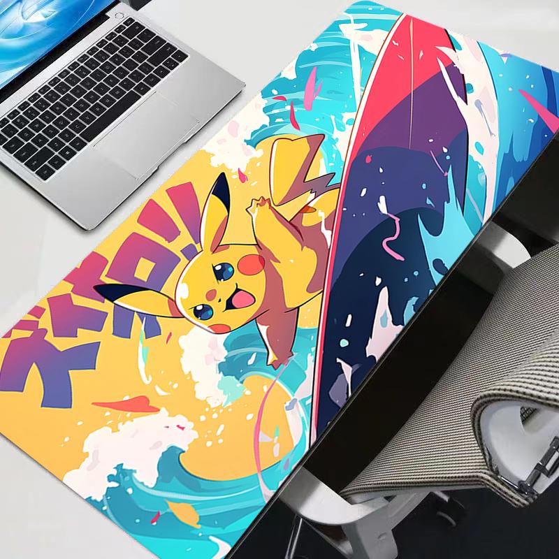 Mouse Pad durable Large Rubber PC Computer Gaming Pokemon Pikachu Accessories Mousepad Desk Mat Locking Edge Gamer Carpet