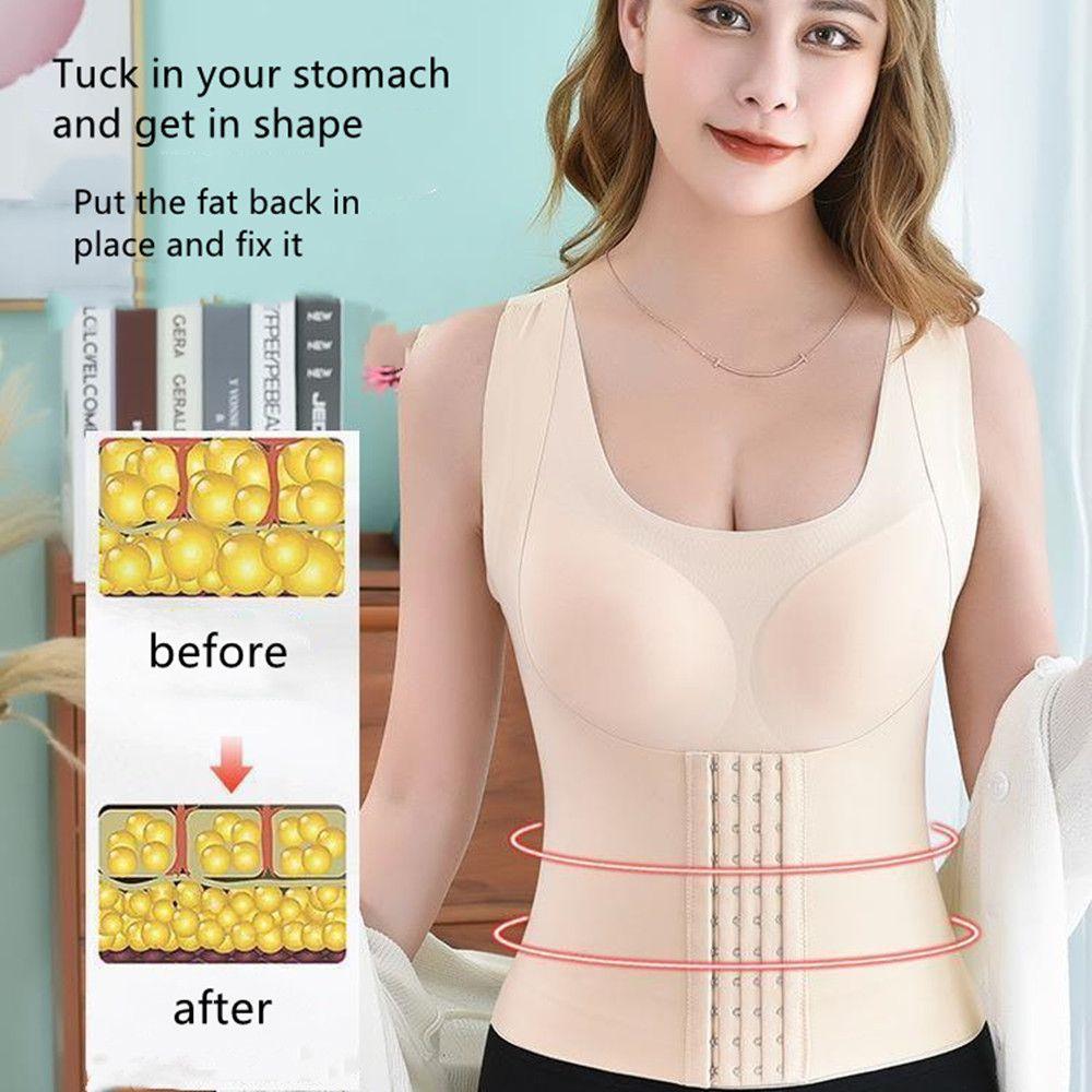 Front Closure Bra Underwear Padded Camisole Corset Top Women Slimming Vest Posture Corrector Bra
