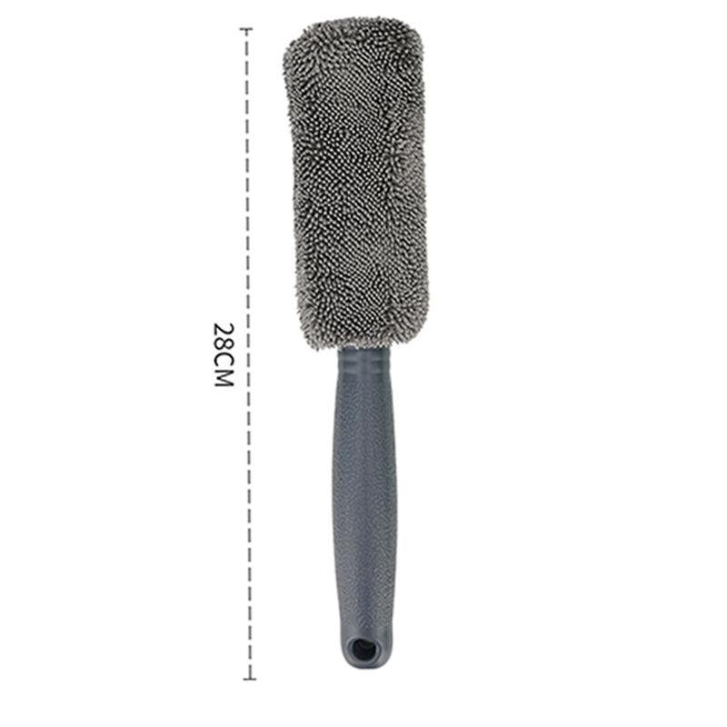 Car Wash Portable Microfiber Wheel Tire Rim Brush Car Wheel Wash Cleaning for Car with Plastic Handle Auto Washing Cleaner