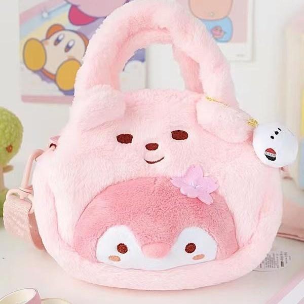 Penguin Plush Toy Bag With Soft Short Plush For Kids And Teens Perfect For Casual Use