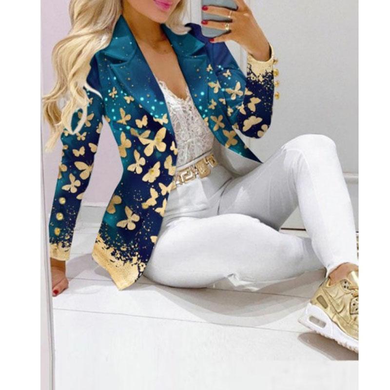 2PCS Women Blazer Suit Lapel Jacket Coat + Pants Co-ord Set Formal Office Outfit