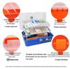 Extra Large Transparent Plastic Toolbox with Three Layers - Artist & Electrician Portable Folding Storage Box