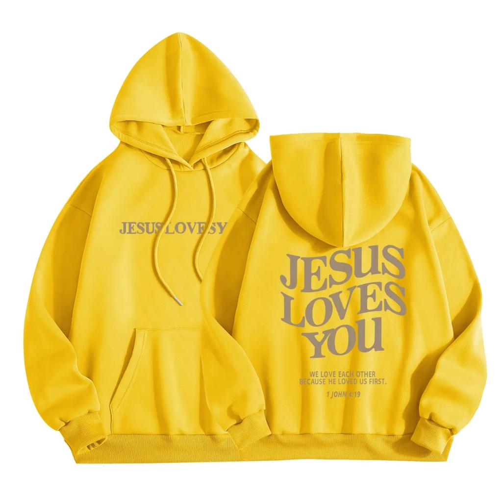 Jesus Print Pullover Hoodies Damen Hoodie Herbst Herren Streetwear Sweatshirt Unisex Kapuzenoberteile Kapuzenkleidung