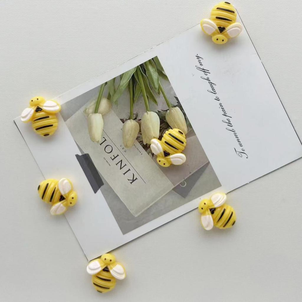20 Piece Cartoon Miniature Bees Resins Fridge Magnets Funny Refrigerator Magnetic Sticker Kitchen Office Accessories